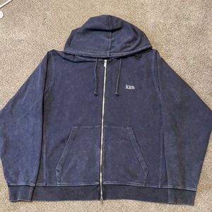 Kith blue zip up hoodie